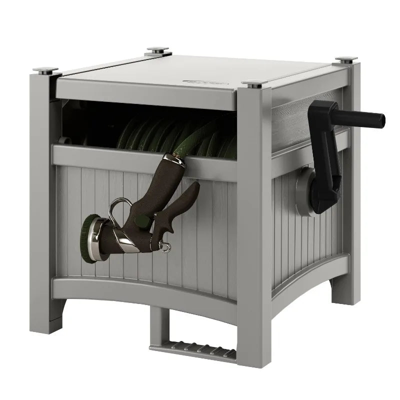 Suncast 100 ft. Hose Hideaway Hose Reel, Gray