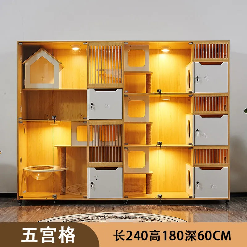 cage, solid wood cat cage, pet shop, glass cat breeding cabinet, display cabinet, foster cabinet, cattery,