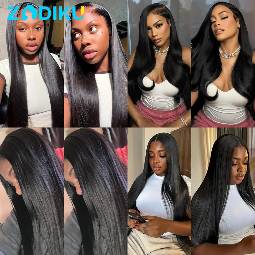 13x6 Ear To Ear HD Transparent Lace Front Wig 12-30inch Silky Straight