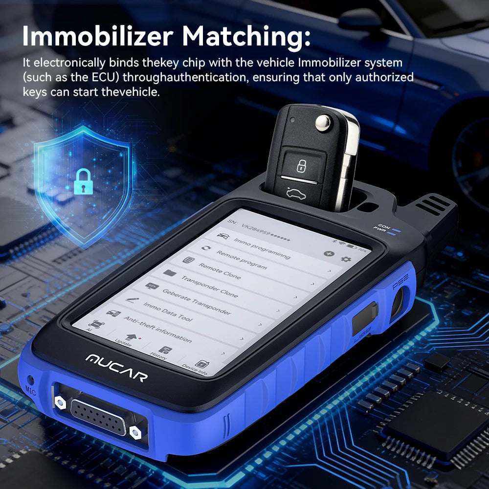MUCAR KEY581 IMMO Key Programmer Immobilizer Tool Key Creation IMMO Learning Chip Read Write Cloning Frequency Detection