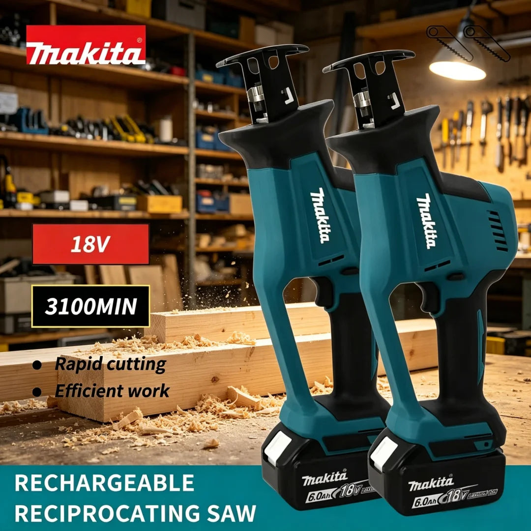 Makita DJR189 18V LXT® Lithium-Ion Brushless Cordless Compact One-Handed Recipro Saw Electric Rechargeable Wood Cutting