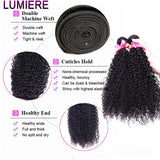 8-40" Afor Kinky Curly Human Hair 3/4 pcs Bundles Deal Brazilian Raw Hair Weave Bundle Virgin Human Hair Extensions Double Weft
