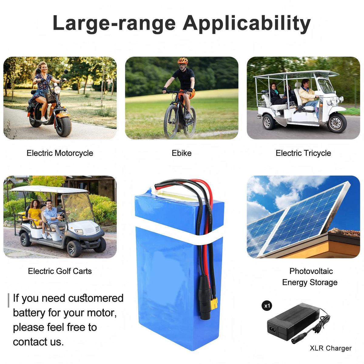 48V 30ah Electric Bicycle Lithium Battery 52V 40ah E bike Scooter 21700 Battery Pack 60V 72V 50Ah 3000W Motorcycle Battery Pack