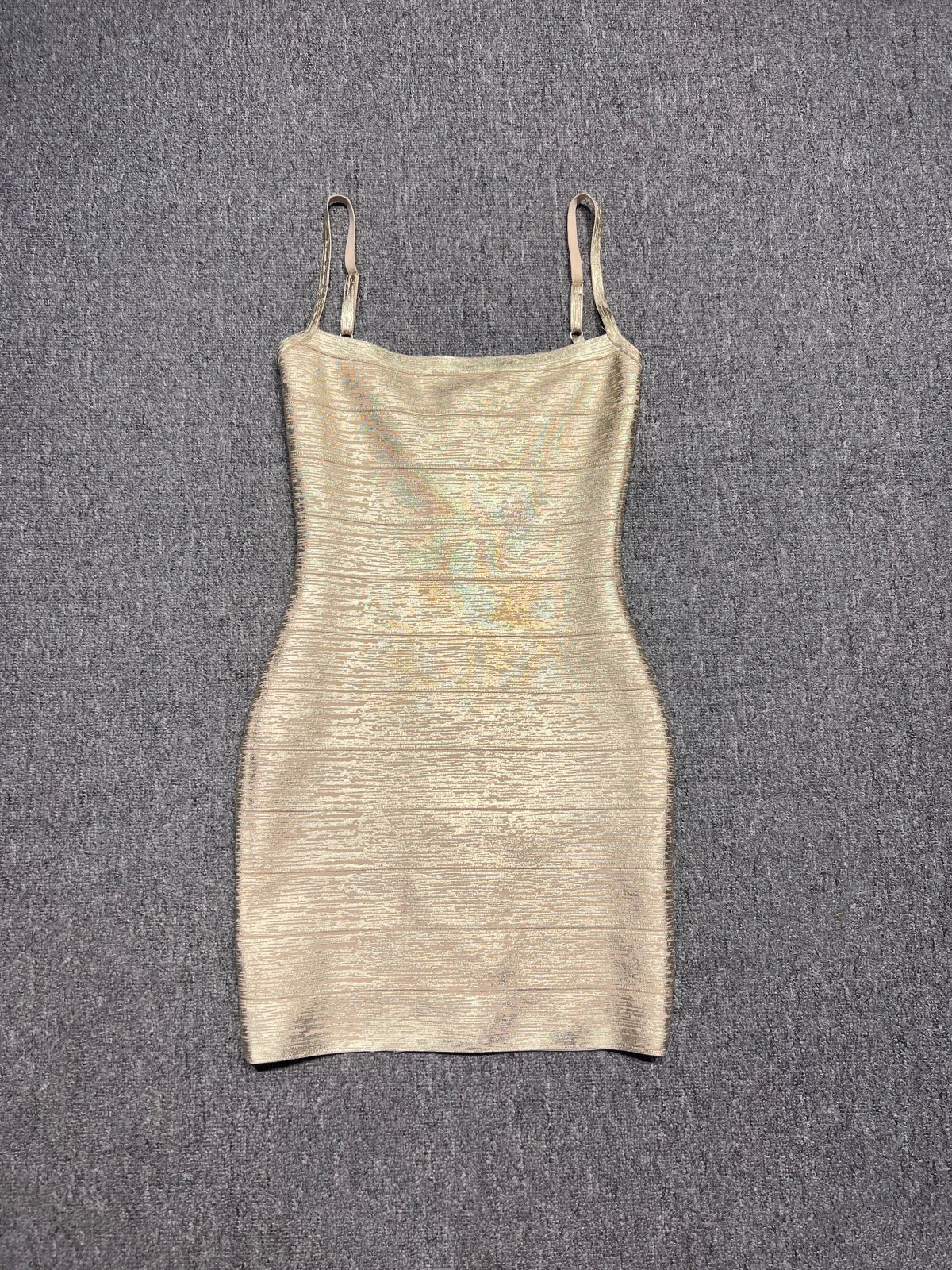 Real Photos Women Gold Bronzing Bandage Dress Bodycon Mini High Street Evening Club Party Homecoming Dress Wholesale Dropship