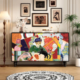 -*French side cabinet solid wood entrance entrance shoe cabinet integrated living room wall storage table