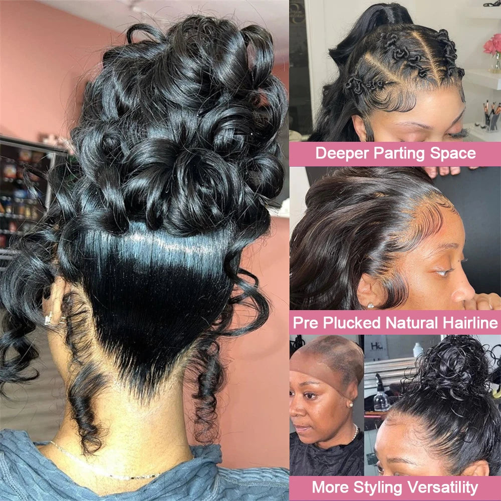 40 Inch Body Wave 360 Full HD Lace Frontal Wigs Human Hair Preplucked Brazilian 250 Density 13x6 Lace Front Human Hair Wig