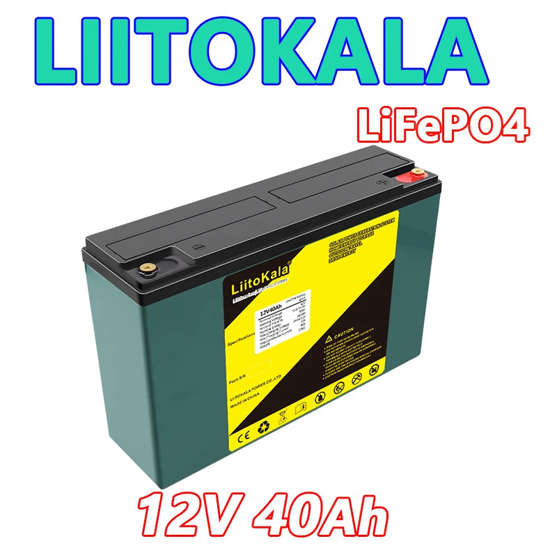 LiitoKala 12V 300Ah 200Ah LiFePO4 Battery 100Ah 120Ah 150Ah Campers Waterproof Golf Cart Battery Off-Road Off-grid Solar Energy