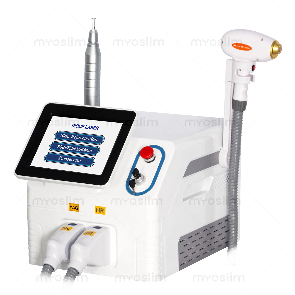 2 IN 1 Diode Laser PicoSecond Laser Machine 808nm 755nm 1064nm Hair Removal Tattoo Removal Skin Rejuvenation Beauty Device