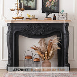 French retro fireplace decorative living room against the wall simulation finished fireplace rack solid wood porch antique