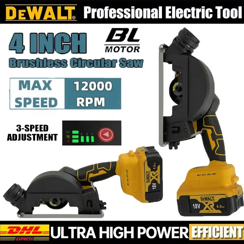 DEWALT 4 Inch CUT OFF Tool Cordless Cutting Saw Grinding Machine Grinder Angle Grinder For DEWALT/Milwaukee Battery Power Tools