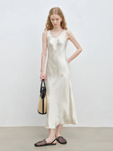 ZIQIAO Little Luxury Acetate Bias Cut Temperament Dress Women's Summer 2025 New Style 25ZQ91103