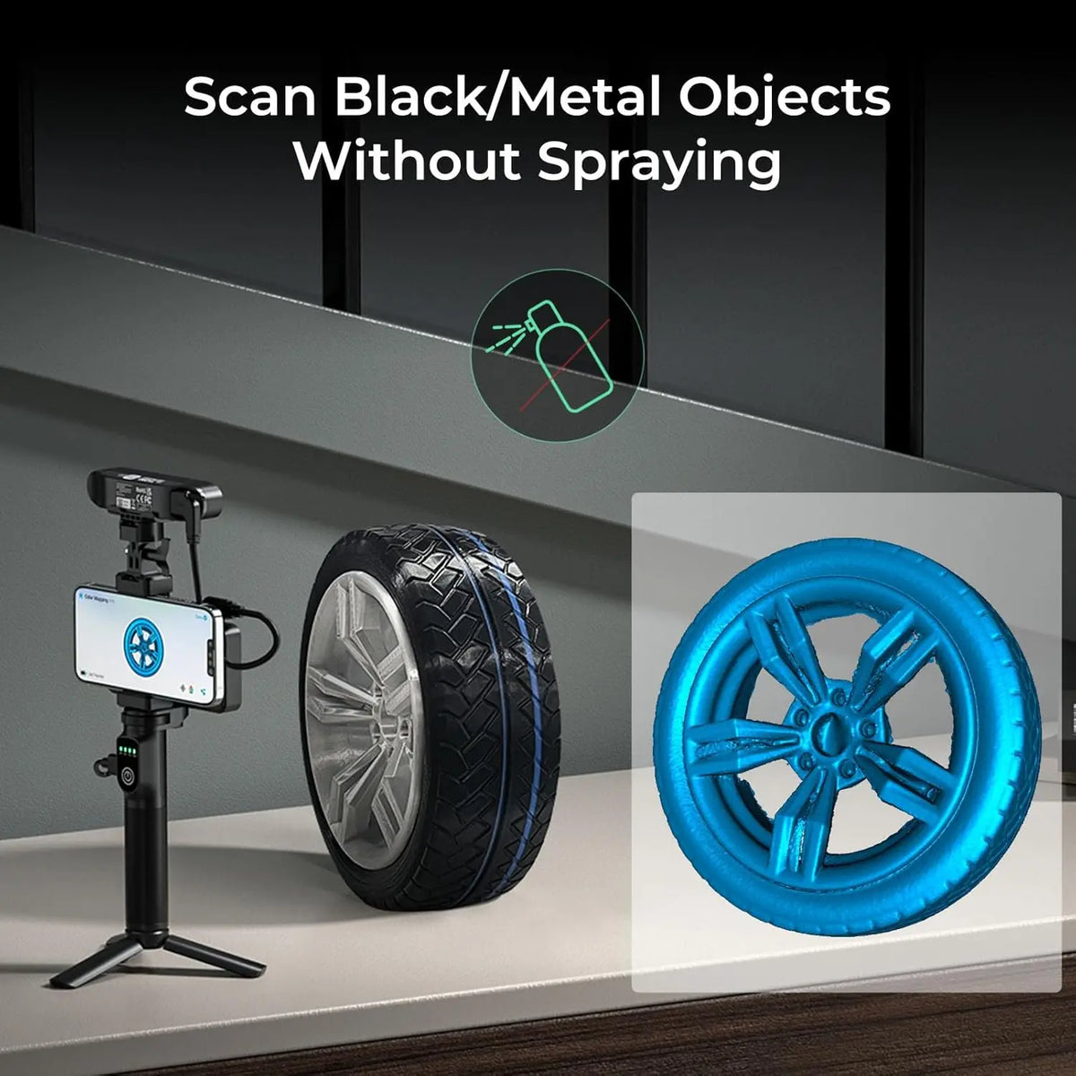 Creality CR-Scan Ferret Pro 3D Scanner Portable Handheld Anti-shake Tracking 0.1mm Accuracy Wireless WiFi Scanning for iOS Andro