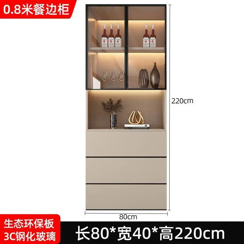 Solid wood wine  high cabinet, locker, integrated entrance cabinet against the wall,