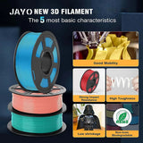 JAYO PLA/PLA META/PETG/SILK/PLA+/Wood/ ABS/Marble 3D Printer Filament 1.75mm 5KG 3D Printing Materials for 3D Printer&3D Pen