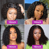 Short Bob Wigs Water Curly 13x4 13x6 Deep Wave HD Lace Frontal Wig For