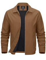 Men's Lightweight Windbreaker Jacket Full Zip Casual Jacket Water-Repellent Coat with Zip Pockets Golf Work Outdoor
