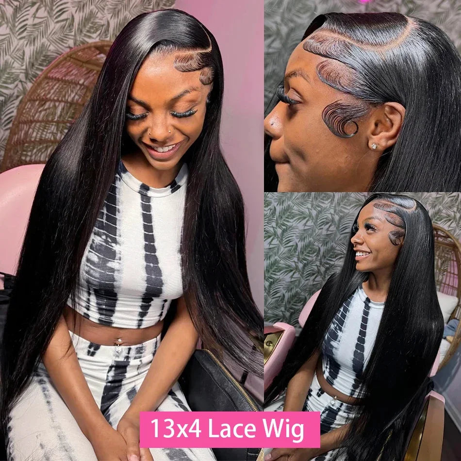 HD Transparent 13x4/13x6 Straight Lace Front Wig 7x6 Glueless Wig Brazilian 360 Human Hair Lace Frontal Wigs For Black Women