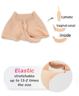 Lifelike Silicone Fake Butt Pants with Vagina Insert Crossdresser Hip Enhancer Realistic Texture for COSPLAY Drag Queen