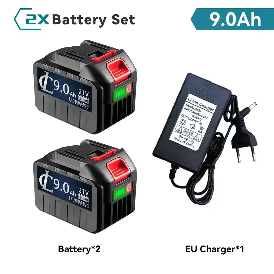 Rechargeable 18V 21V 388VF Li-ion Battery 3000-9000mAh High Capacity Long Lasting Fast Charging Durable for Makita Electric