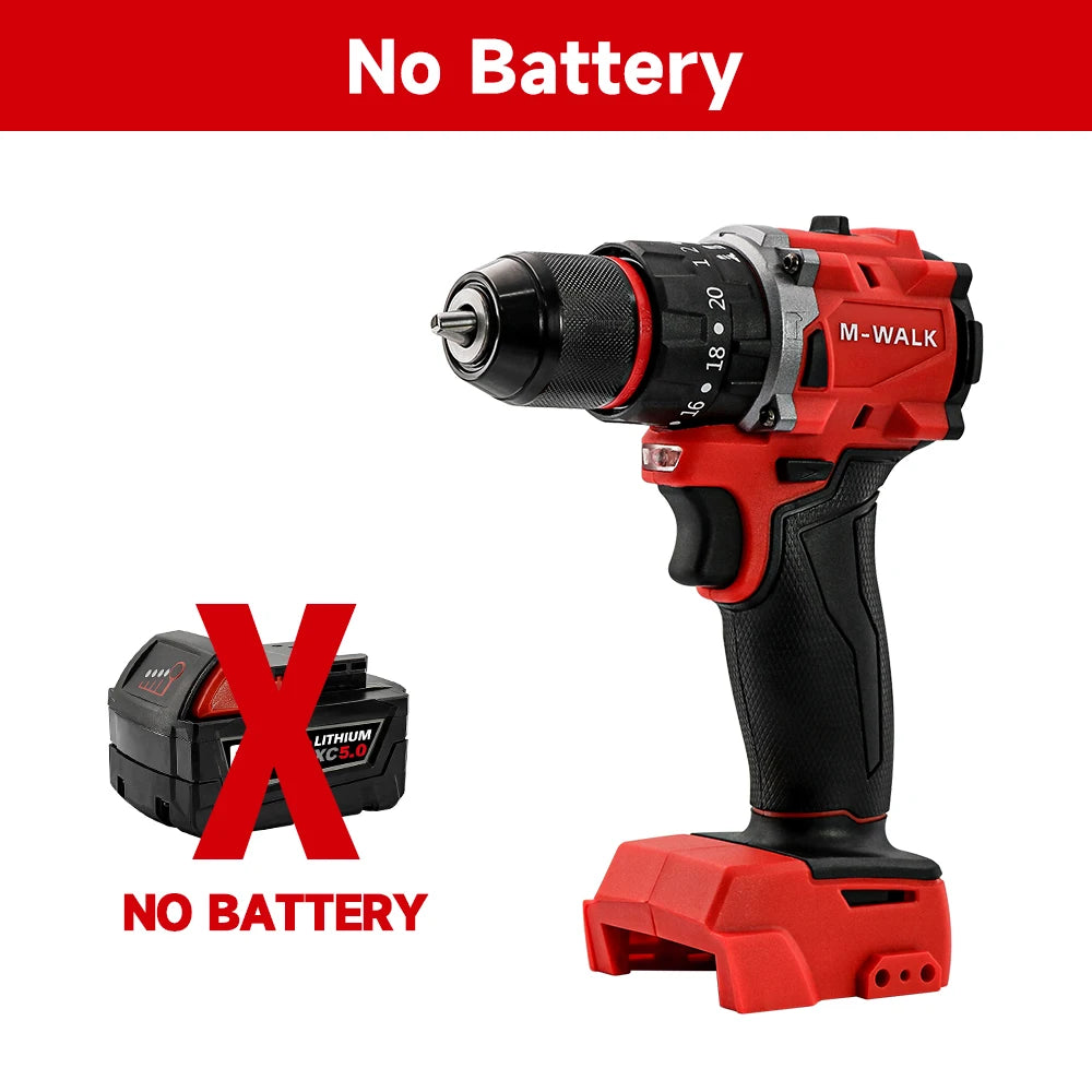 M-WALK Professional Brushless Impact Drill Compact & Lightweight Design Stepless Electric Drill For M 18V Battery Pin