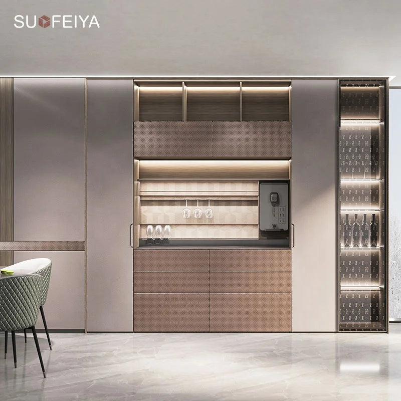 Customized Complete Modern l Shaped Easy Assemble Bedroom Gray Almirah Wardrobe Design
