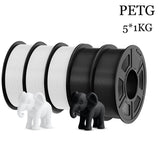 TECBEARS PETG 3D Printer Filament 5KG 1.75mm petg Multi color combination set FDM 3D Printer Materials DIY Gift From US UK DE