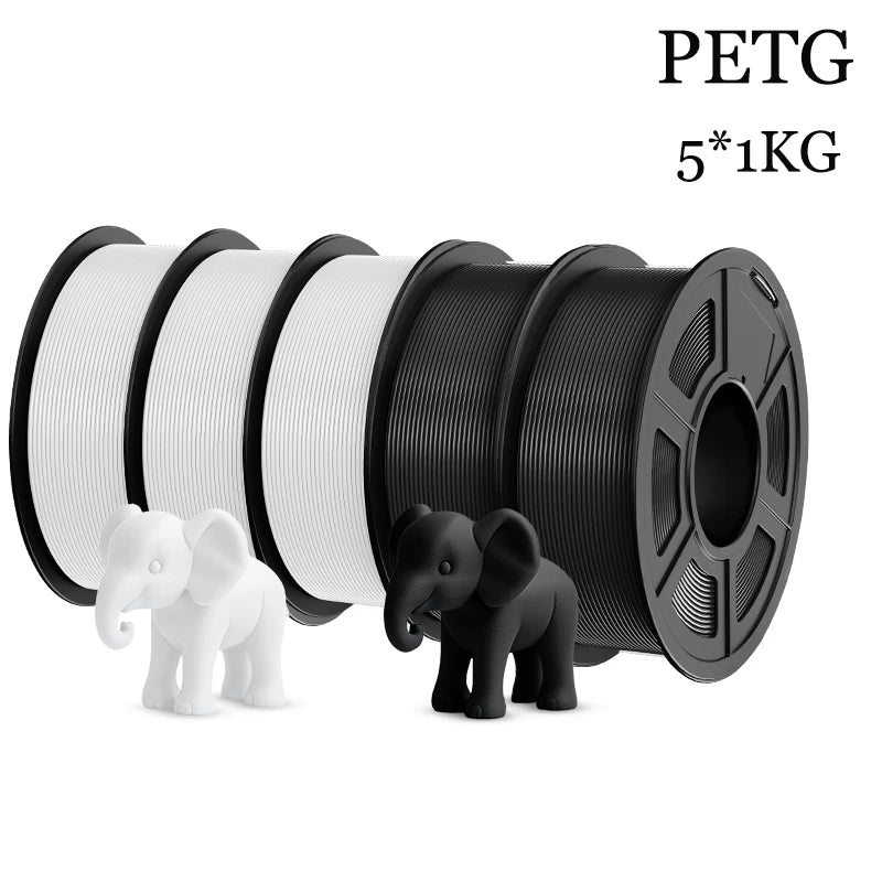 TECBEARS PETG 3D Printer Filament 5KG 1.75mm petg Multi color combination set FDM 3D Printer Materials DIY Gift From US UK DE