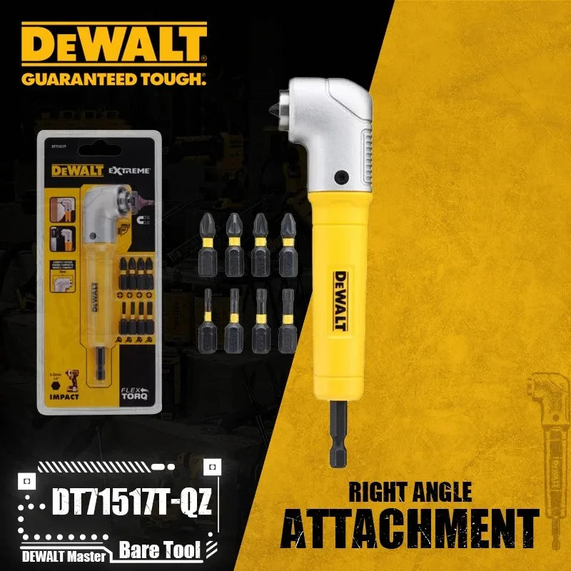 DeWalt Electric Screwdriver Bit Corner Adapter 90-degree Right Angle Converter for Impact Screwdrivers DT71517T-A9