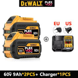 DeWALT MAX FlexVolt 20V/60V Original Battery 6Ah 9Ah Compatible with DCB606 DCB205 DCB206 DCB209 DCB182 Power Tool for 20V Tools