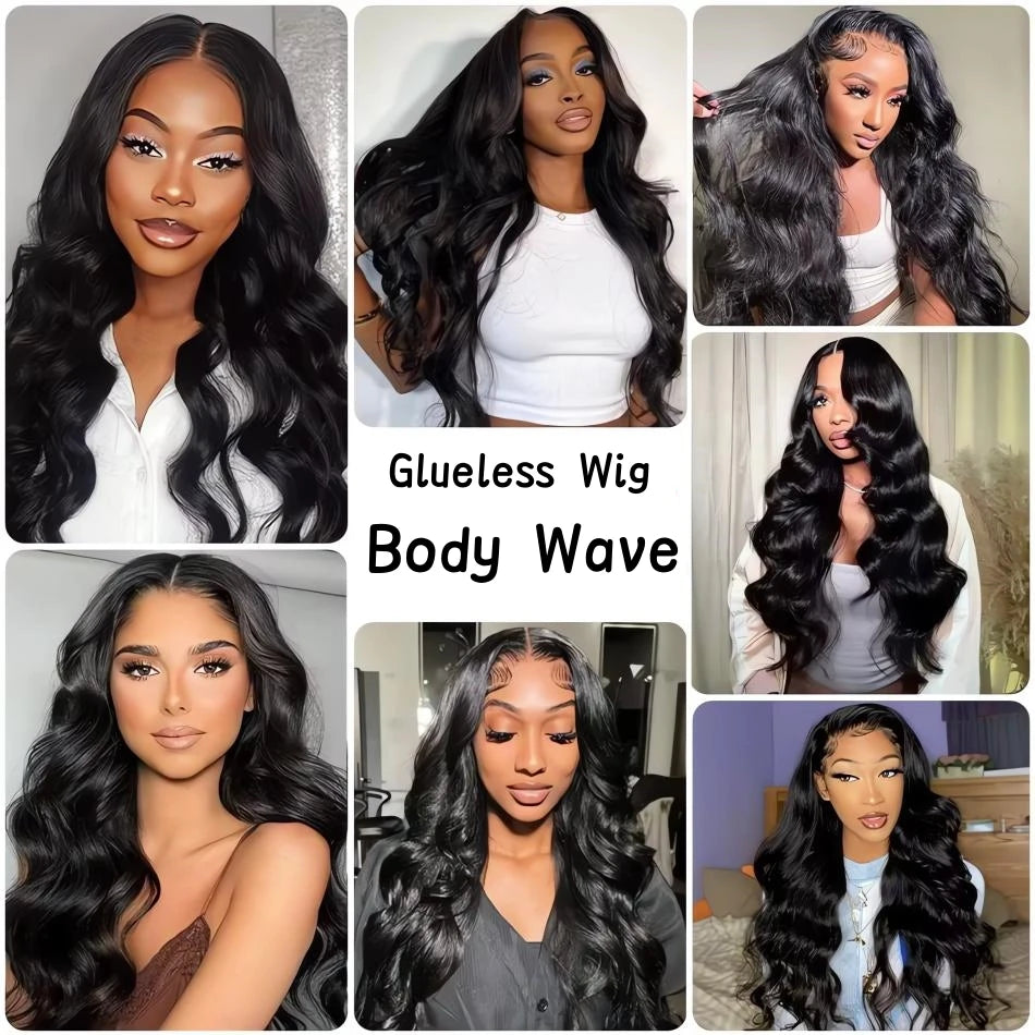 Body Wave Glueless Preplucked Human Wigs Ready To Go 4X4 Human Hair Wigs Pre Cut Ready To Wear Closure 5X5 Brazilian Wig