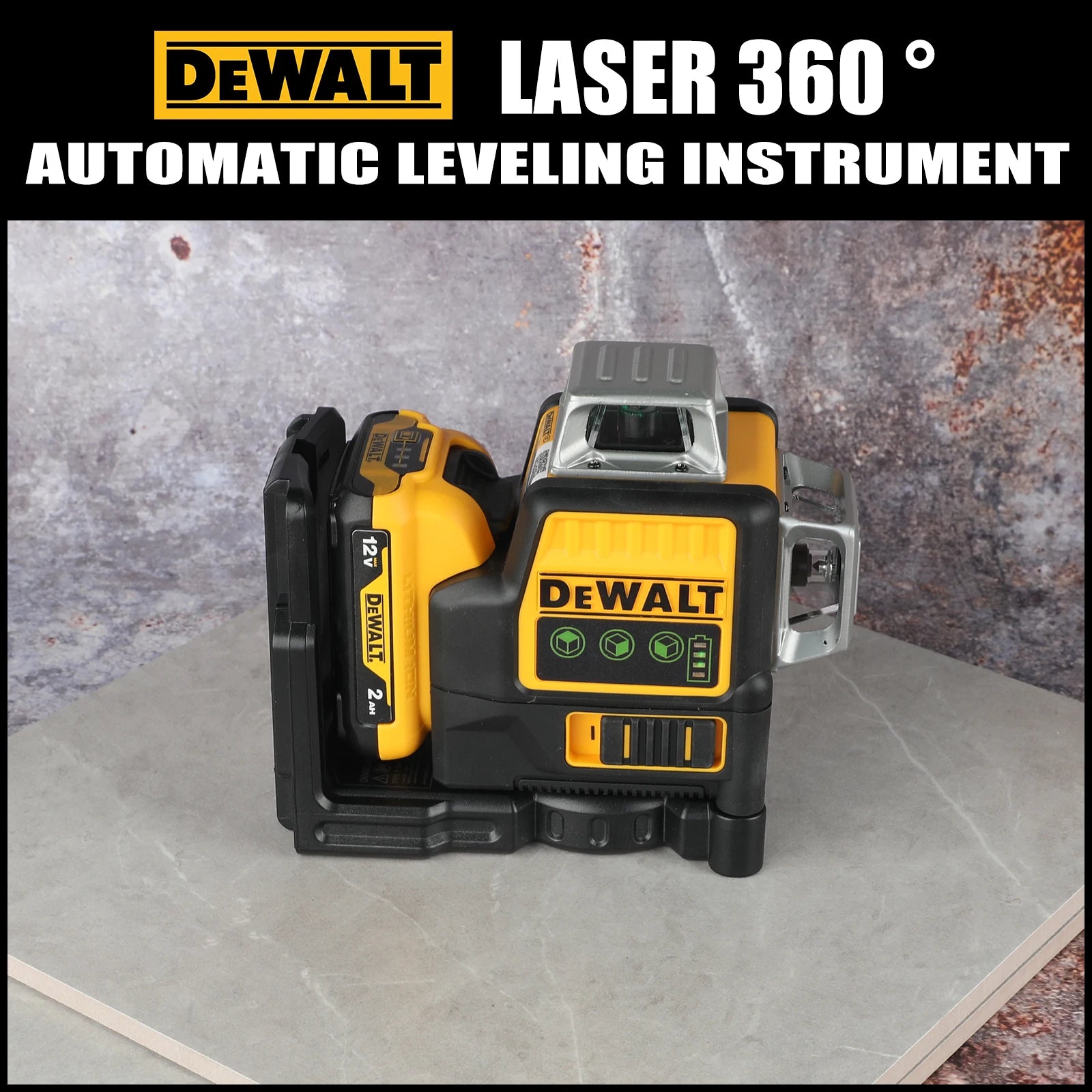 2026 Dewalt DW089LG 12V Green Laser Level, 12 Line 3-Sided 360° Vertical
