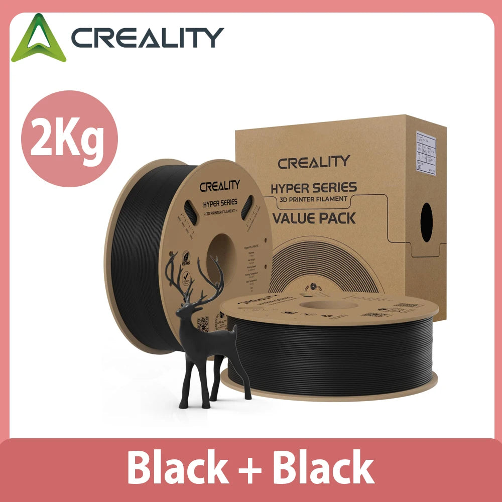 Creality 2 Pack Hyper PLA Filament 1.75mm 2kg Designed for High Speed Printing For Creality Ender 3 V3 SE / KE / Creality K1 MAX