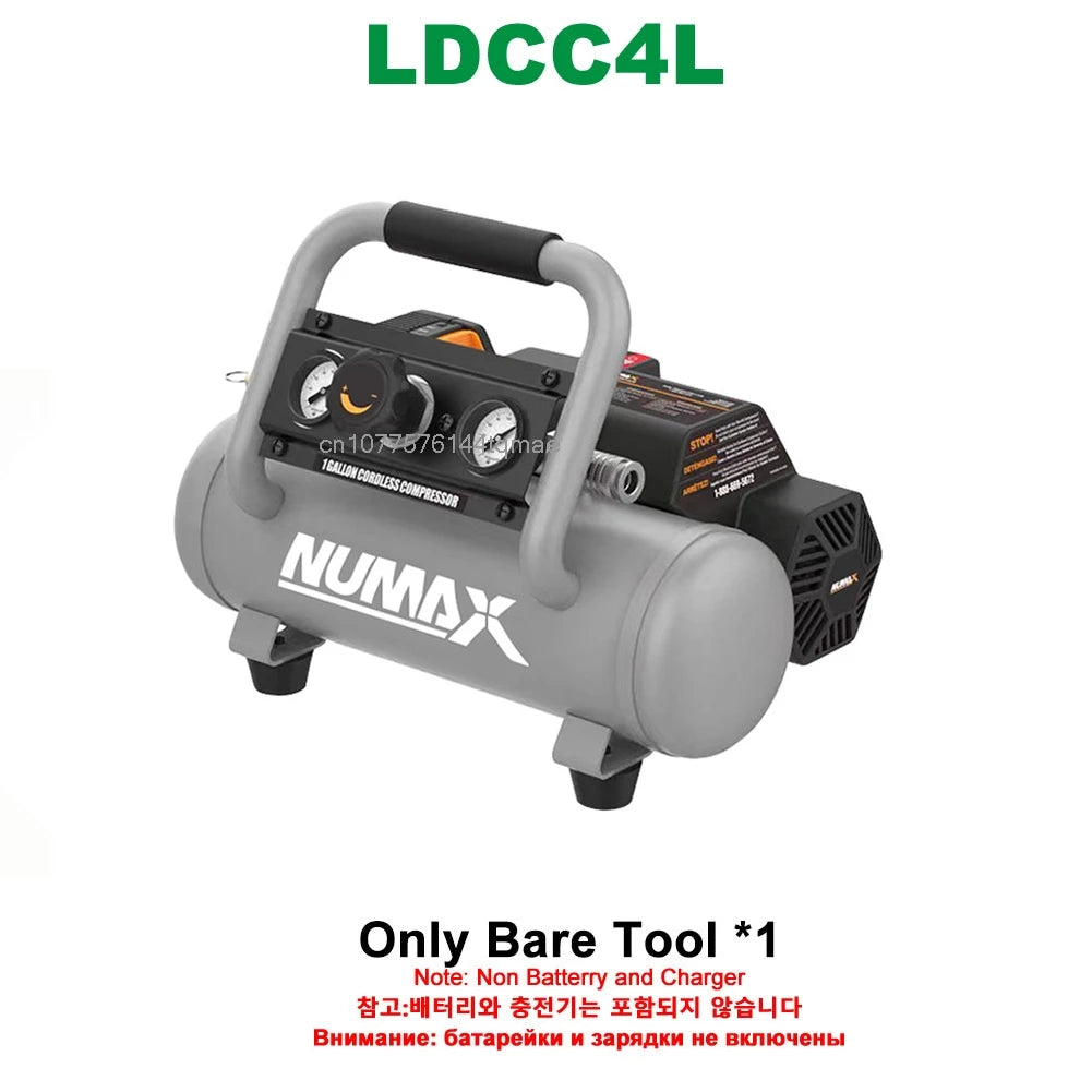 Numax 20 Volt Cordless 1/2.5 Gallons 4L/10L Air Compressor For Makita 18V Battery