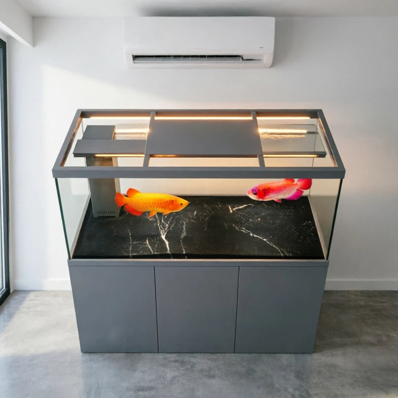 All-in-One AquariumUltra White Glass Luxury Aquarium For Fish With Built-in Filter And Intelligent ControllerFish TankSelf-Clean