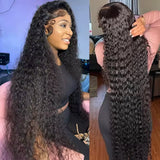 Deep Wave 13x6 HD Lace Frontal Wig Curly Lace Front Human Hair Wigs Water Wave 5x5 HD Lace Closure Wig 300% Full Hair Lace Wigs
