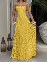 2026 Floral Embroidery Maxi Dress for Women Summer Party Prom Gowns Sexy Backless Suspender Dresses French Style Evening Dress