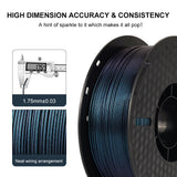 KINGROON PLA Burnt Titanium 3D Printer Filament 1.75mm 1kg 2kg Beautiful Color Change PLA Hide Layer Line 3D Printing Material
