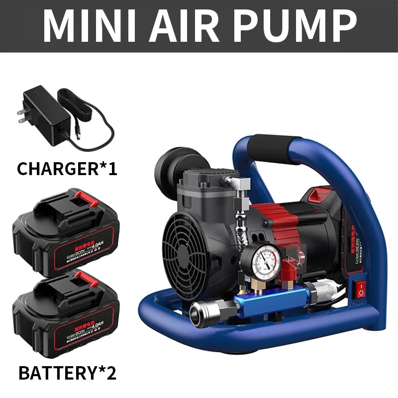 Lithium battery small air compressor Mini air pump Portable air compressor Car air pump Woodworking air pump