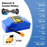 High-quality Battery 36V 12Ah 10s2p Rechargeable Lithium-ion Battery for Electric Self-balancing Scooter,HoverBoard and Unicycle