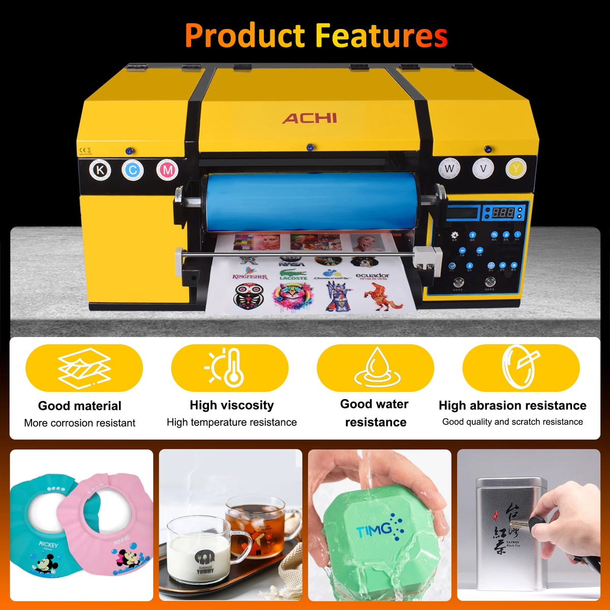 US STOCK A3 UV DTF Printer Laminating 2 in 1 Varnish Gliding Printer Sticker Waterproof Dustproof for Wood Glass Phone Case