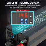 Lifepo4 Charger Power 12V 60A 100Ah Lithium Battery Charger Current /Voltage Adjustable Solar System Battery Power Accessories