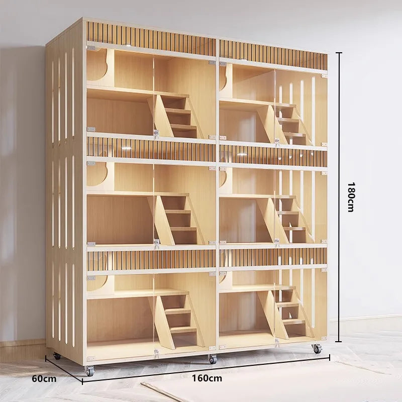 Cross-border cat boarding cabinet display cabinet cat villa three-story super large space cat cage cat nest pet supplies