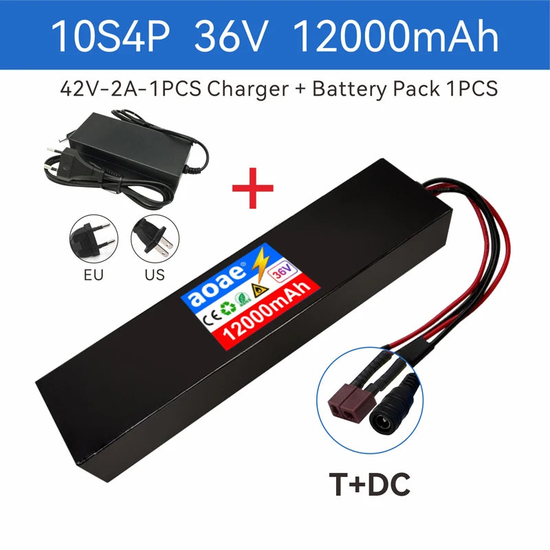 36V Lithium Battery Pack 10S4P 12Ah 14Ah 18650 Grade-A Cells 500W-1000W Built-in BMS for Kugoo M2 M2 Pro M2+ Electric Scooter