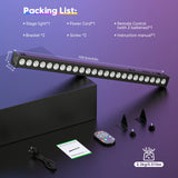 U'King 1/2Pcs 60W RGB 24LED Wall Wash Light Bar DMX512 Stage Light Bar DJ Lights For Wedding Disco Party Church Music Show
