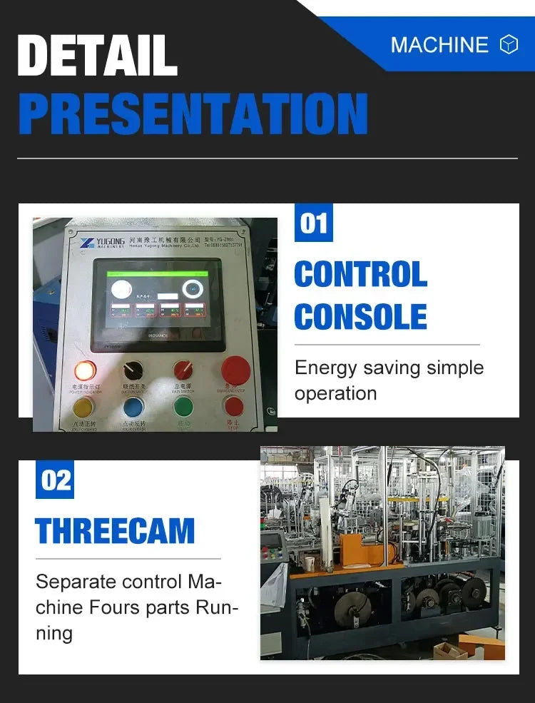 Customized Factory Direct Sales 2-16oz 80-110pcs/min Disposable Paper Cup Making Machine Price