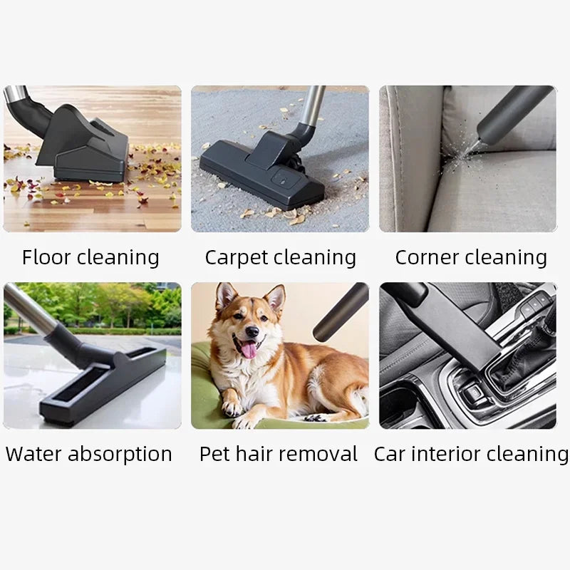 High Power Cordless Industrial Wet Dry Vacuum Cleaner Strong Suction Drum Canister for Construction Cleanup Warehouse Car Wash