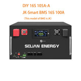 Selianenergy DIY Kits Box 48V 100Ah/105Ah LiFePO4 Battery Case With 16S 100A BMS for Solar Energy Storage For DIY 5kwh PL Stock