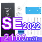 NOHON High Quality 2160mAh Battery For iPhone SE 2022 2020 2016 SE2 SE3 11 12 13 14 Phone Replacement Batteries With Tool Kit