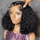 Short Bob Wigs Water Curly 13x4 13x6 Deep Wave HD Lace Frontal Wig For
