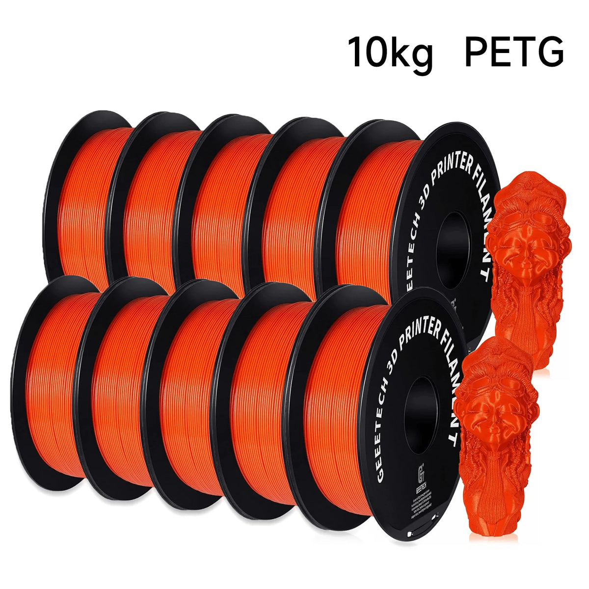 Geeetech PETG 10kg 1.75mm Filament 3d print wire Vacuum Packaging Local Warehouses Colorful Plastic for most FDM 3D printer